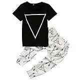 ベビー男の子半袖グラフィックTシャツと矢印印刷パンツOutfit