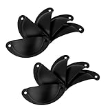 Yiteng　アンティーク　扉　キャビネット　ノブ　引き出し　シェル　プル　ハンドル　カップ　10個入り　(ブラック)