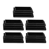 uxcell チューブインサート 30 x 50mm プラスチック製 長方形 リブ付き チューブインサート エンド カバー キャップ 家具 椅子 テーブル 脚 フロアプロテクター 5個入り