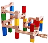 【 Alnair 】 玉転がし ビーズコースター 木製 たっぷりセット 積み木 知育玩具 おもちゃ 【 誕生日プレゼント 】 (54PCS)