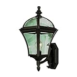 Transglobe Lighting 5083 BK Outdoor Wall Light with Beveled Glass Shade, Black Finished [並行輸入品]