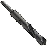Chicago Latrobe 239 High-Speed Steel Reduced Shank Drill Bit, Black Oxide Finish, Round Shank, 118 D