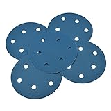 (ライチ) Lychee 50枚入り サンドペーパー 6個穴開け サンディングディスク 研磨 サンダー用 丸い ラウンド 60 80 100 120 180 240 320 400 600