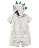 Carter 's Baby Boys ' Hooded French Terry Dinoロンパース( 12ヶ月)