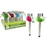 Solar Light Stake Assorted Colours - Faceted Acrylic Garden Patio Lighting Sun