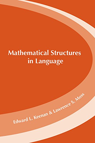 Mathematical Structures in Languages (CSLI Lecture Notes)の表紙