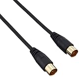 エレコム アンテナケーブル 2.5C スリムタイプ F型端子 差込式ストレート-差込式ストレー...