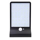 Orader ソーラーライト ウォールランプ 36 LED 超薄い PIR 光センサー 人感センサー 屋外照明　省エネ (ブラック)