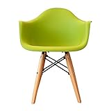 快適ホームズ キッズイームズチェア Bタイプ 肘付 グリーン EA-006GR