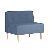 arne ソファ 一人掛け アームレス 日本製 完成品 Lunch 3×4 デニム ナチュラル脚