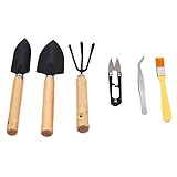 KLUMA ガーデニングツール 庭造り手工具 移植スコップ ハンドスコップ ハンドシャベル DIY ミニ園芸用品 6点セット