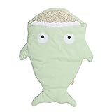 スリーピングバッグ ベビー サメの寝袋 新生児着 ぐるみ ベビー布団 寝袋 赤ちゃん 寝冷え防止 魚 寒さ対策 可愛いサメ (グリーン)