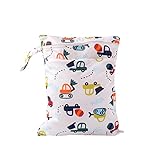 Ochine　赤ちゃん専用防水おむつ収納バッグ　ジッパーデザイン　可愛いプリント　柔らかい 環境保護 おむつ収納バッグ