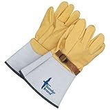 Bob Dale 63-1-74RT14-10 Premium Grain Deerskin High Voltage Utility Glove, Size 10, Tan by Bob Dale