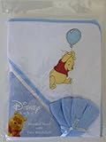Winnie The Pooh Hooded Towel & Washcloth set - blue by Disney [並行輸入品]
