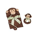 Bearington Lil Giggles Ring Rattle and Hooded Towel by Bearington Bears