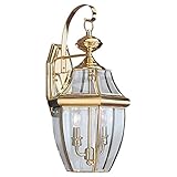 Sea Gull Lighting 8039-02 2-Light Lancaster Medium Outdoor Wall Lantern, Clear Beveled Glass and Pol