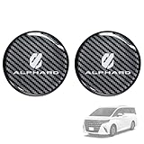 HUDIY（フーディ）アルファード 40系専用 カップコースター車 カーボン調 車載ドリングホルダーコースター 車用ノンスリップ 専用ロゴ 超耐久 ロゴ剥がれ防止 滑り止め 防水 防塵 ロゴ印刷 UV樹脂コーティング 三層構造 車内インテリア プレゼントに 2個セット
