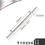 Liebeye ドア引き出し固定ハンドル ツマミ ステンレス スチール キッチンキャビネットの本棚のため 直径10*長さ400*穴の距離256mm