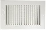 American金属製品382 W10 X 6 10 x 6インチ2ウェイホワイト天井または側壁Diffuser 1 382W10X6 1