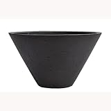 軽量コンクリート製 プランター 植木鉢 【ブラック 直径35cm】 底穴あり