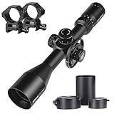 SPINA OPTICS HD FalconPoint 4.5-27X50 FFP第一焦点面ライフルスコープサバゲー照準器、赤BCD矩形光学ミラー、20 mmリングブラケット付き