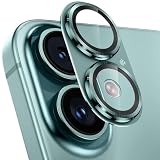 カメラフイルム iPhone16/16 Plus用 カメラ保護 全面保護 9H強化ガラス アルミ合金 アイフォン16/16plus レンズカバー 耐衝撃 露出オーバー防止 黒縁取り 超高透過率 いphone16/いphone16プラス カメラカバー プロテクター グリーン