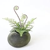 A plus floral art インテリアグリーン 石 盆栽 アレンジ 石粋（セキスイ） シダ 造花 フェイクグリーン 苔 観葉植物 和風 和モダン