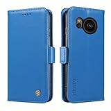 シャープ AQUOS Sense8(SH-54D/SHG11/SH-M26)ケース 手帳型 シャープセンス8ケース sh-54dケース shg11ケース sense8スマホケース アクオスセンス8ケース 肌感レザー 携帯カバー 軽量 サイドマグネットスタンド機能【AQUOS Sense8 SH-54D/SHG11/SH-M26】ブルー