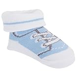 赤ちゃん・ベビー用 ボーイズ スニーカーのデザイン ベビーソックス 靴下 (1足組) 男の子 (6-12ヶ月) (スカイブルー)