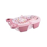 TIDLT バスタブ 折り畳み式ベビーバスタブ PP + PVC素材 滑り止め 子供用バス 新生児用品 緑 ピンク (色 : ピンク ぴんく)