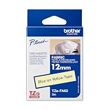 ブラザー工業 TZeテープ 布テープ(黄地/青字) 12mm TZe-FA63