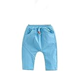 Tovadoo 子供服 ベビー服 女の子 男の子 ズボン 秋 七分 キャンディーカラー カジュアル 部屋着 保育園 旅行 プレゼント 3-7歳