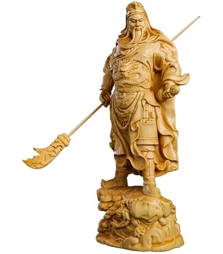 Amazon｜三国志 関羽青龍偃月刀 銅像武財神金運 アップ 財運 開運 風水