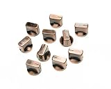 KAISH 10pcs Guitar AMP Effect Pedal Knobs Pointer Knob with Set Screw Bronze [並行輸入品]