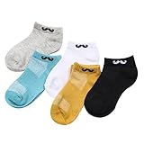 [インソミラ] InSomila 子供のソックス 綿 子供靴下 キッズ ソックス メッシュ 5足 セット 女の子 男の子 髭 ベビー シンプル カラー 柔らかい (XL)