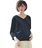Angeliebe エンジェリーベ マタニティ 授乳口 付 ベロア Vネック プルオーバー 妊婦服 産前 産後 お呼ばれ 授乳服 フリー ネイビー