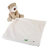 Honel ガーゼハンカチ　ベビー　赤ちゃん用 　タオル　よだれかけ　ボタニカル　約28x28cm 　純綿　テディベア連れでます　なだめる　守るクマ縫いぐるみ　約14x8cm　やわらかい　男女共用