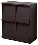 アビライト 日本製(大川家具) ディスプレイラック 2列2段 幅80 ブラウン 3000