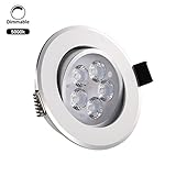 調光機能付き110 V 3 W 3.3-inch LED、30 Wハロゲン電球相当、埋め込み型照明器具LEDドライバ、埋め込み型天井ライト、LEDダウンライト400lm、ウォームホワイト、3000 K