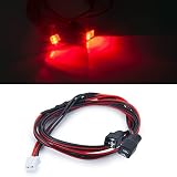 TRZX タミヤ1/14 RCトレーラートラックのアップグレードパーツ用RC LEDライトヘッドライトキット (レッド)