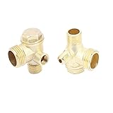 uxcell　空気圧　クイック継手 　1/2PTメネジ－ 8mmホース口カプラ　真鍮　5個入り