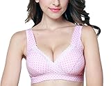 trust map マタニティ ハーフトップ 延長ホック付 授乳 ブラジャー (95, ピンク)