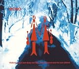 Walking cloud and deep red sky,Flag fluttered and the sun shined