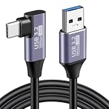 USB Type C ケーブル L字 【3M】USB A to USB C ケーブル 3A急速充電 Quick Charge 3.0/2.0対応 10Gbps データ転送 56Kレジスタ実装 Galaxy S24/Pixel/Google/Xperia/LG等対応
