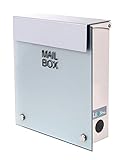 (レオン)LEON 郵便ポスト MB4902 ガラスパネル mail box ポスト チタンシルバー