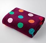 Plush Blanket (Purple Dots) by JB Original Vintage