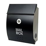 郵便ポスト 郵便受け メールボックス 壁掛け EUROデザイナーズポストベージュ マグネット開閉タイプ鍵付き 黒　MB5102T-KM-BLACK 42