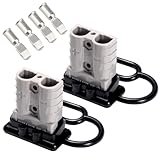 Spurtar(スパーター) アンダーソンコネクター 50A ２点セット バッテリークイックコネクター 配線接続 12V-36V バッテリー端子 配線コネクター 電源プラグ 6~12AWGワイヤーに適用 平型端子 カーバッテリーコネクター UL認証取得 (50A)