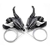 ブレーキ/シフトレバー 3x7speed ST-EF500 2フィンガー V、ディスク、キャリパー、カンチブレーキ共用 ブラック 左右セット